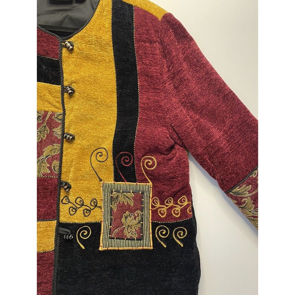 Vintage Allure Jacket Patchwork Wearable Art Togg… - image 4